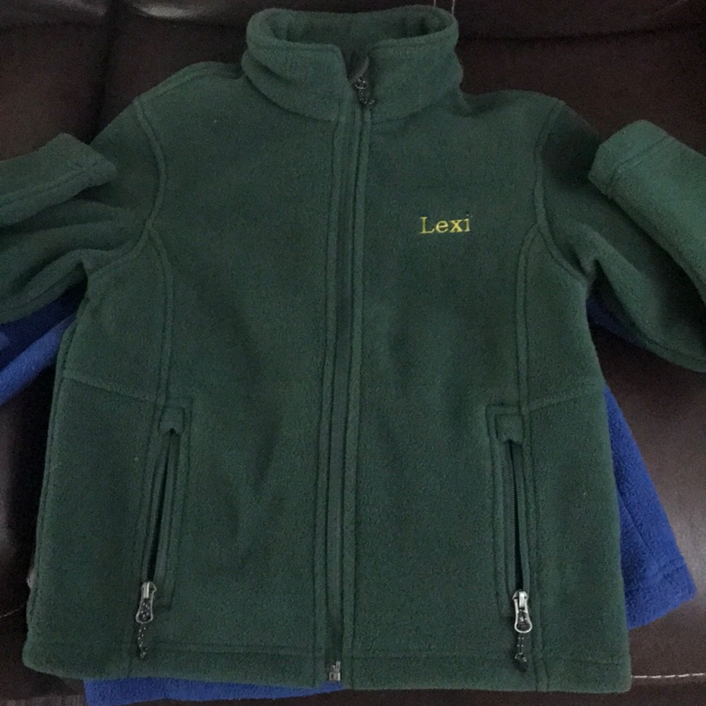 EUC Personalized blue and green jackets